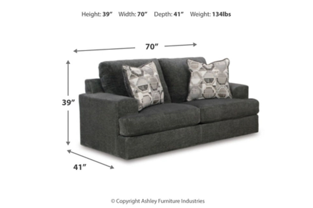 Signature Design by Ashley Karinne Sofa and Loveseat-Smoke