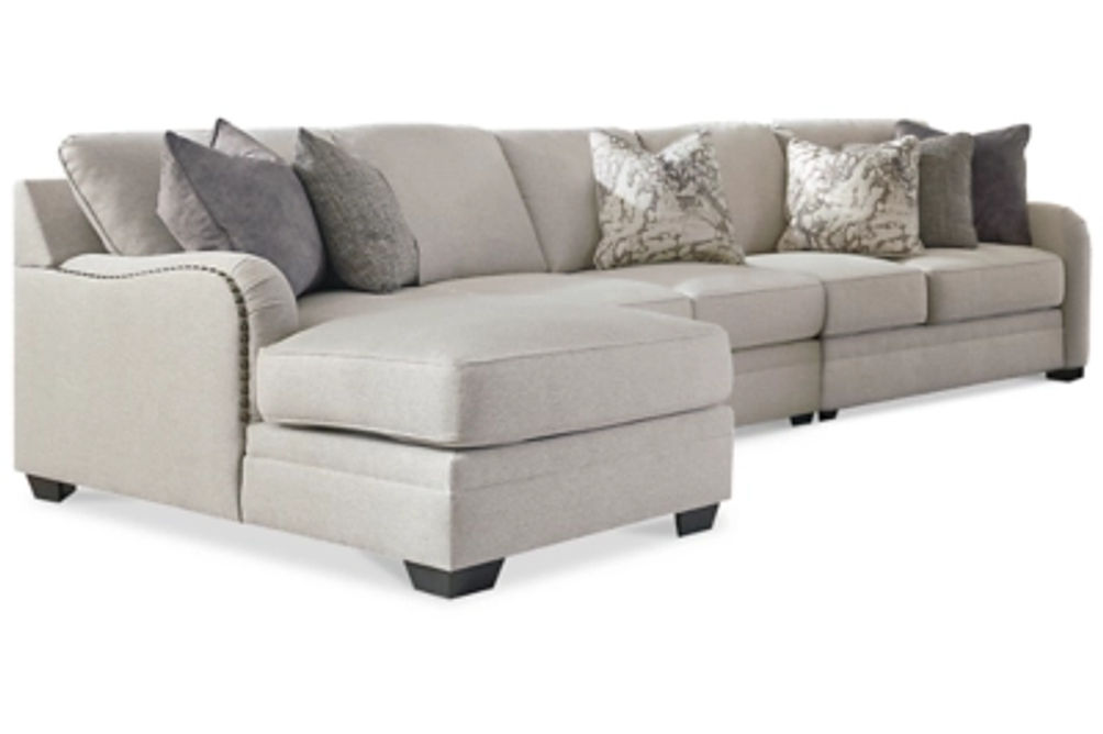 Benchcraft Dellara 3-Piece Sectional with Chaise-Chalk