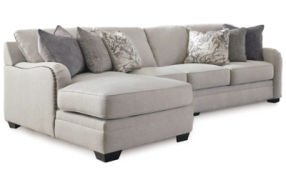 Benchcraft Dellara 3-Piece Sectional with Chaise-Chalk