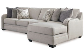 Benchcraft Dellara 3-Piece Sectional with Chaise-Chalk