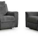 Signature Design by Ashley Barnsana Power Reclining Sofa and Loveseat-Gravel