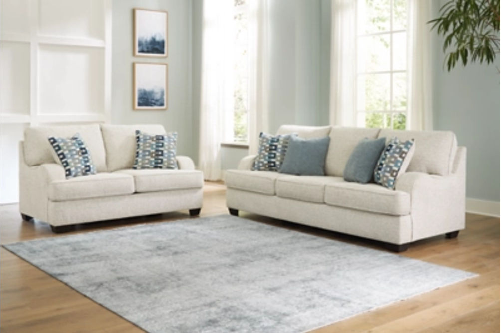 Signature Design by Ashley Valerano Sofa and Loveseat-Parchment