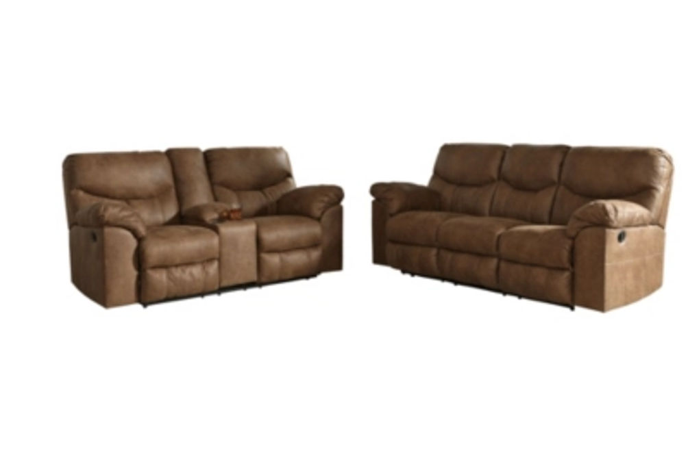 Signature Design by Ashley Boxberg Reclining Sofa and Loveseat-Bark