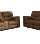 Signature Design by Ashley Boxberg Reclining Sofa and Loveseat-Bark