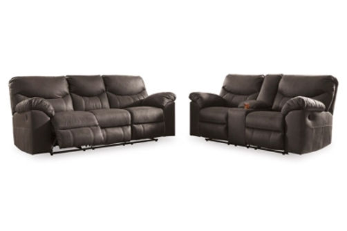 Signature Design by Ashley Boxberg Reclining Sofa and Loveseat-Teak