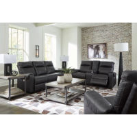 Axtellton Power Reclining Sofa, Loveseat and Recliner-Carbon