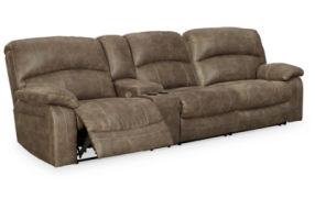 Benchcraft Segburg 2-Piece Power Reclining Sectional Sofa-Driftwood