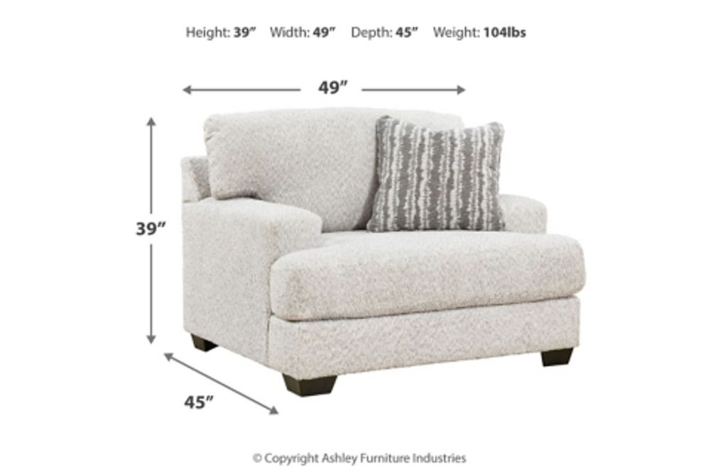 Signature Design by Ashley Brebryan Oversized Chair and Ottoman-Flannel