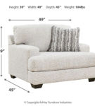 Signature Design by Ashley Brebryan Oversized Chair and Ottoman-Flannel