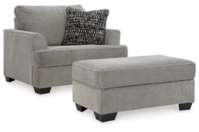 Signature Design by Ashley Deakin Oversized Chair and Ottoman-Ash