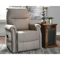 Signature Design by Ashley Markridge Power Lift Recliner-Gray