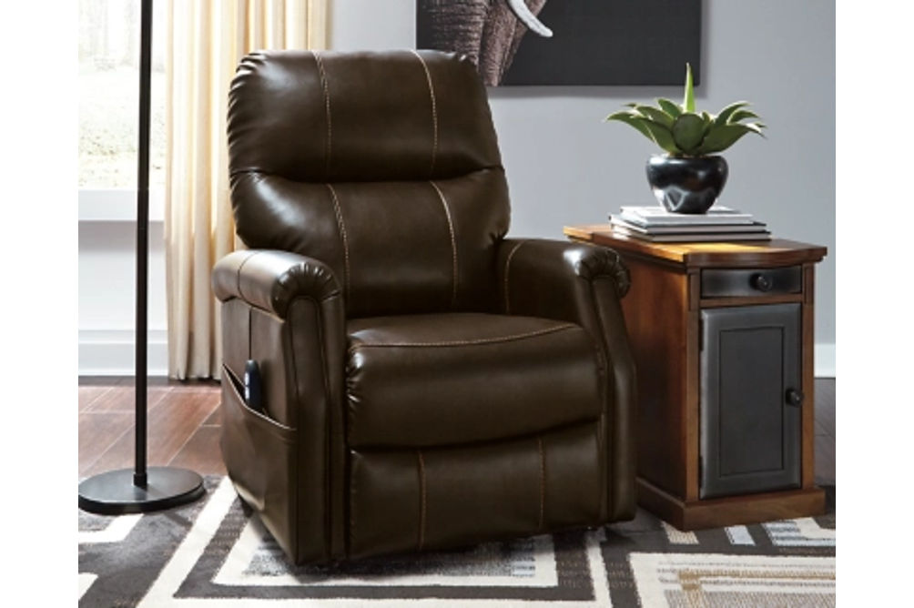 Signature Design by Ashley Markridge Power Lift Recliner-Chocolate