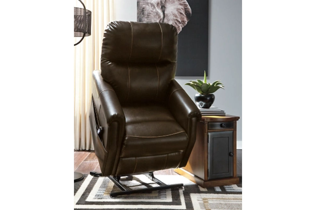 Signature Design by Ashley Markridge Power Lift Recliner-Chocolate