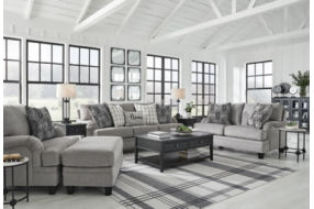 Benchcraft Davinca Sofa, Loveseat, Oversized Chair and Ottoman-Charcoal