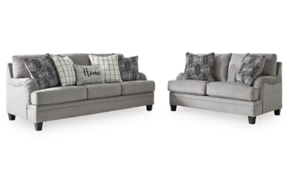 Benchcraft Davinca Sofa and Loveseat-Charcoal