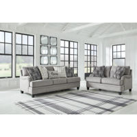 Benchcraft Davinca Sofa and Loveseat-Charcoal