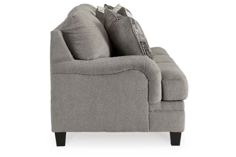 Benchcraft Davinca Sofa, Loveseat, Oversized Chair and Ottoman-Charcoal