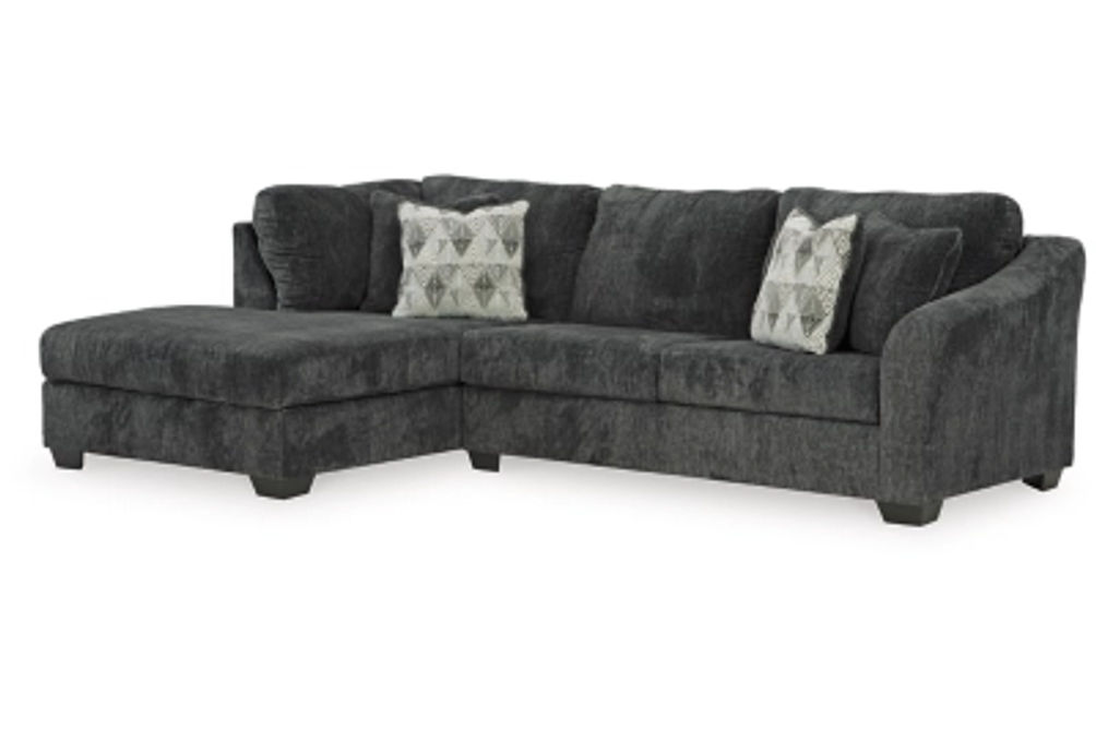 Signature Design by Ashley Biddeford 2-Piece Sectional with Chaise-Ebony