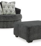 Signature Design by Ashley Biddeford Oversized Swivel Chair and Ottoman-Shadow