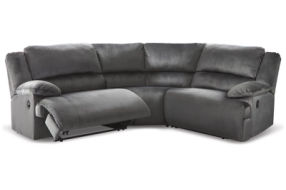 Signature Design by Ashley Clonmel 4-Piece Sectional Sofa-Charcoal