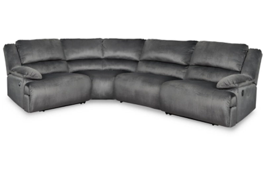 Signature Design by Ashley Clonmel 4-Piece Reclining Sectional-Charcoal