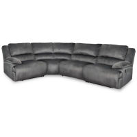 Signature Design by Ashley Clonmel 4-Piece Reclining Sectional-Charcoal