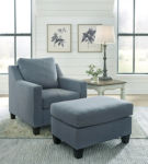 Benchcraft Lemly Chair and Ottoman-Twilight