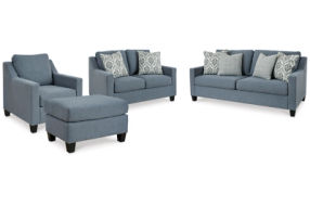 Benchcraft Lemly Sofa, Loveseat, Chair and Ottoman-Twilight