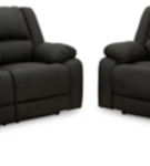 Signature Design by Ashley Cordelian Reclining Sofa and Loveseat-Black