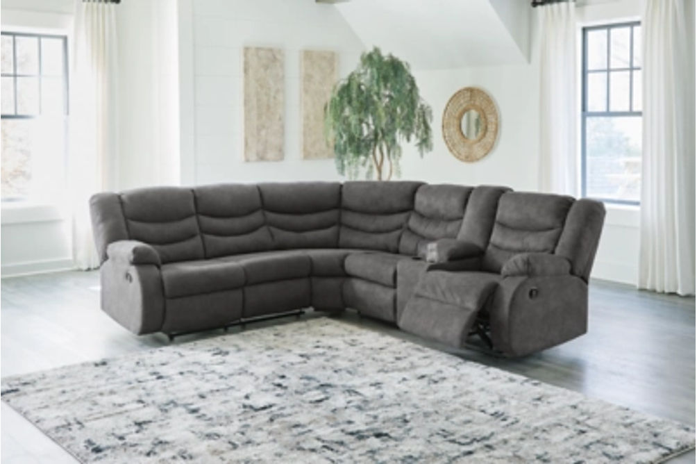 Signature Design by Ashley Partymate 2-Piece Reclining Sectional-Slate