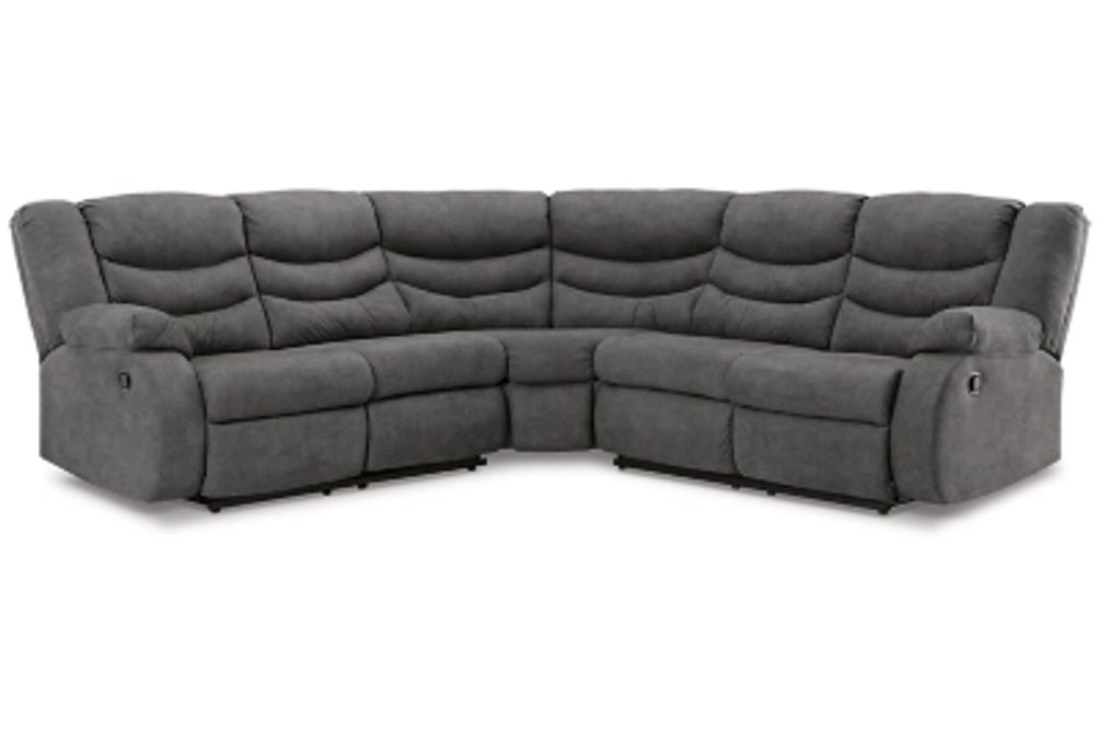 Signature Design by Ashley Partymate 2-Piece Reclining Sectional-Slate