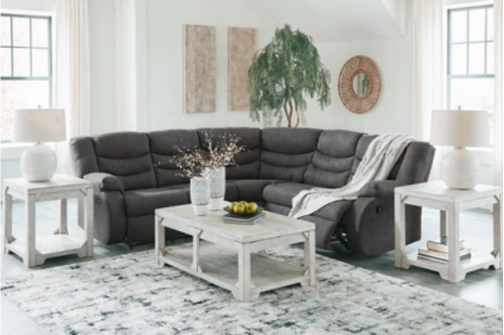 Signature Design by Ashley Partymate 2-Piece Reclining Sectional-Slate