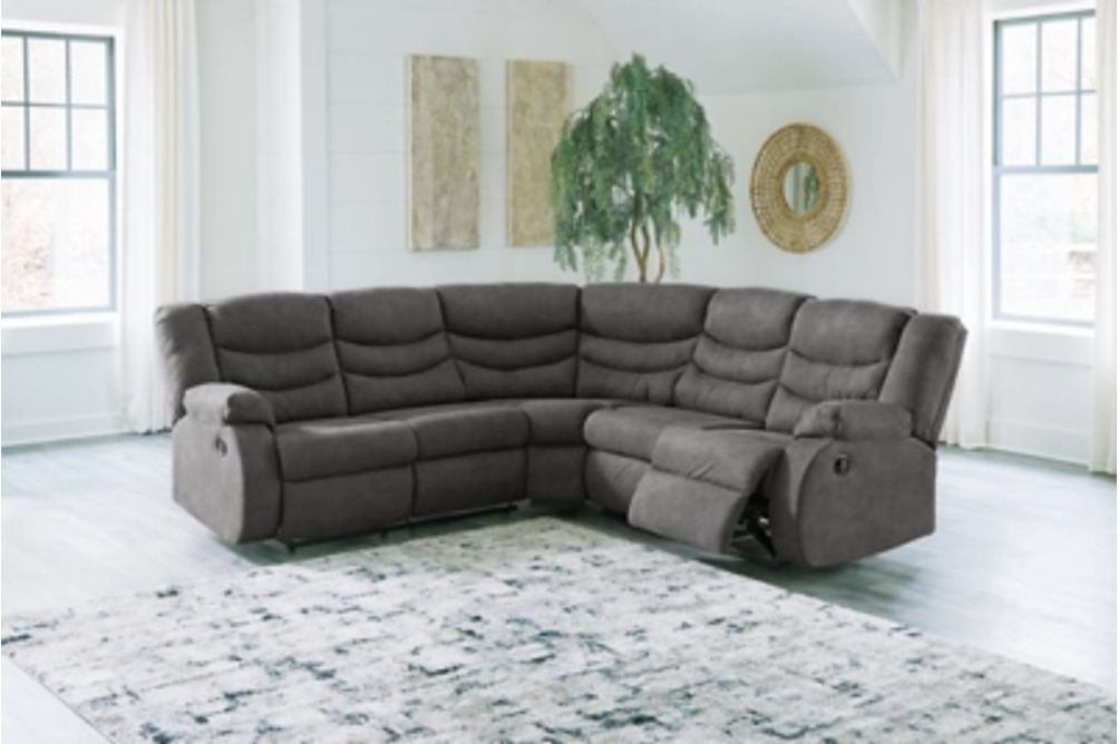 Signature Design by Ashley Partymate 2-Piece Reclining Sectional-Slate