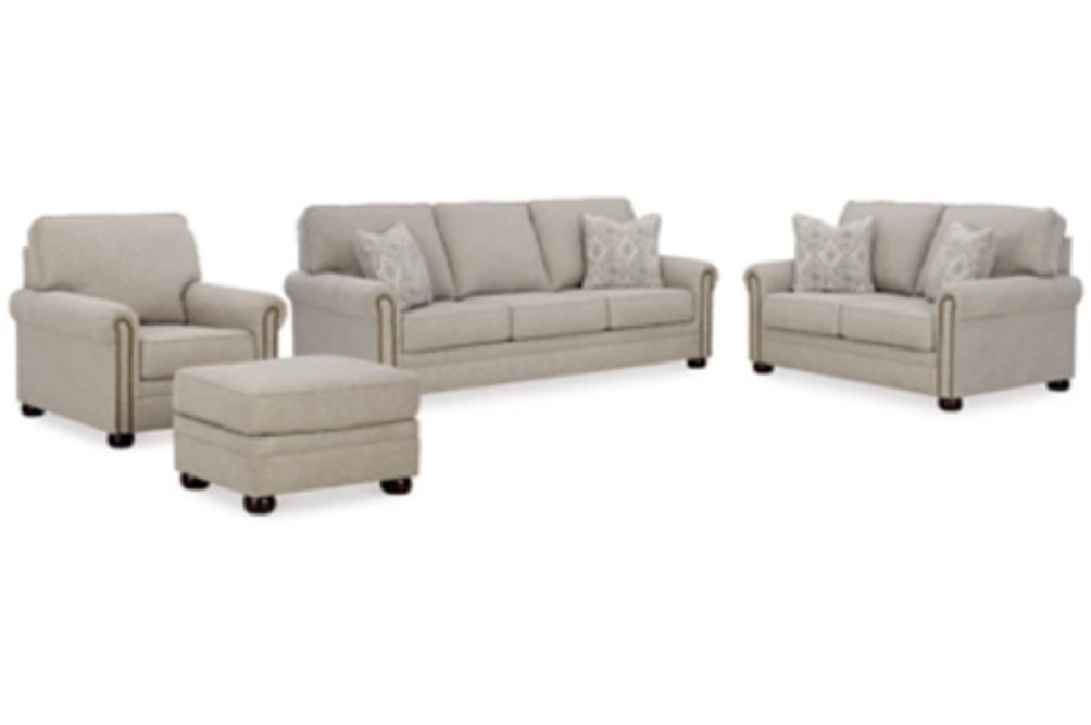 Signature Design by Ashley Gaelon Sofa, Loveseat, Chair and Ottoman-Dune