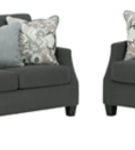 Signature Design by Ashley Bayonne Sofa and Loveseat-Charcoal