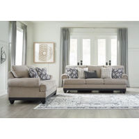 Signature Design by Ashley Elbiani Sofa and Loveseat-Alloy