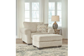 Benchcraft Haisley Sofa, Loveseat, Oversized Chair and Ottoman-Ivory