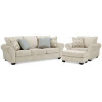 Benchcraft Haisley Sofa, Chair, and Ottoman-Ivory