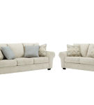 Benchcraft Haisley Sofa and Loveseat-Ivory