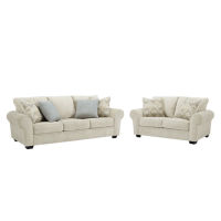 Benchcraft Haisley Sofa and Loveseat-Ivory