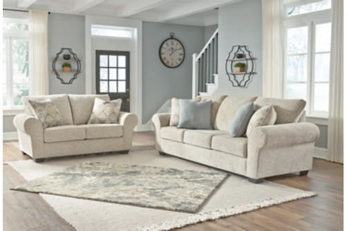 Benchcraft Haisley Sofa and Loveseat-Ivory