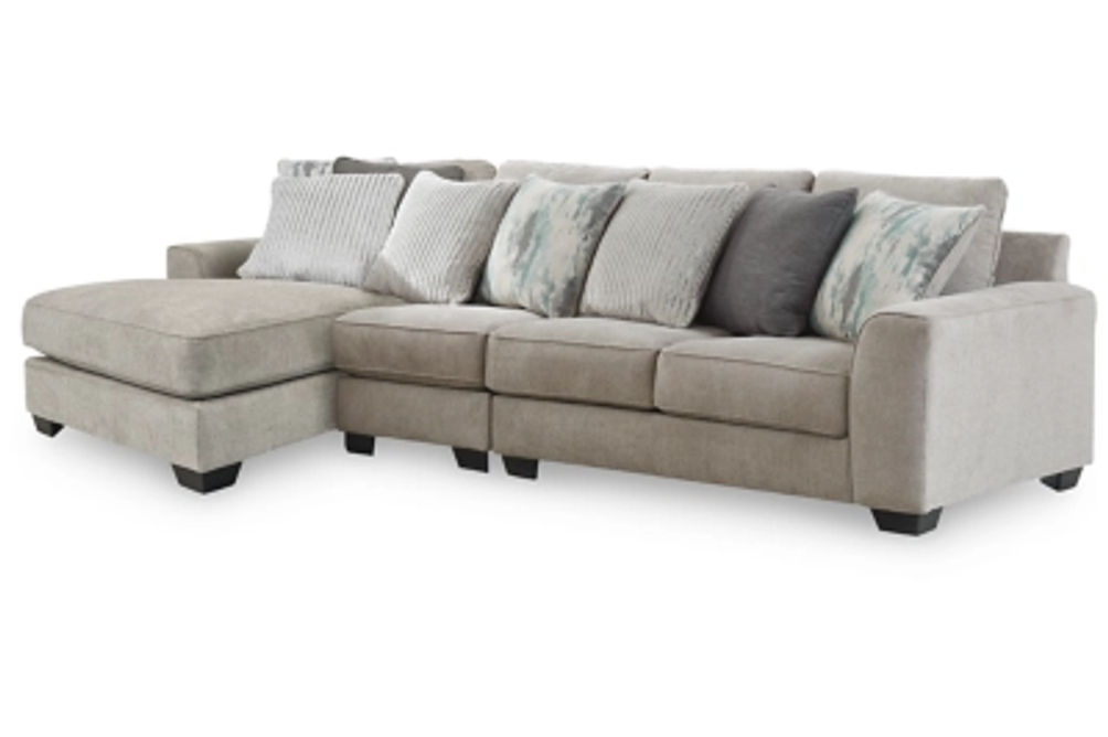 Benchcraft Ardsley 3-Piece Sectional with Chaise-Pewter