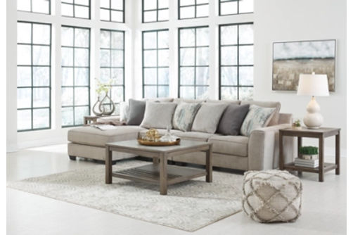 Benchcraft Ardsley 3-Piece Sectional with Chaise-Pewter