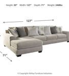 Benchcraft Ardsley 2-Piece Sectional with Chaise-Pewter