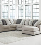 Benchcraft Ardsley 4-Piece Sectional with Chaise-Pewter