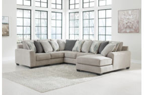 Benchcraft Ardsley 4-Piece Sectional with Chaise-Pewter