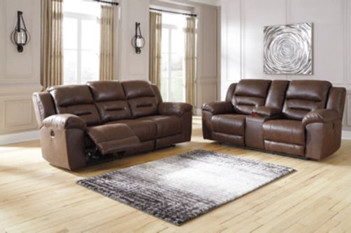 Signature Design by Ashley Stoneland Power Reclining Sofa and Loveseat