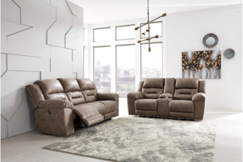 Signature Design by Ashley Stoneland Power Reclining Sofa and Loveseat