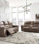 Signature Design by Ashley Stoneland Power Reclining Sofa and Loveseat