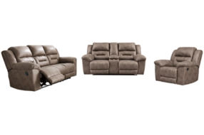 Signature Design by Ashley Stoneland Reclining Sofa, Loveseat and Recliner